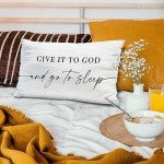 Give It to God Throw Pillow Cover, 12x20