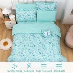 Butterfly Mint Green Kids Twin Bed Set