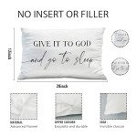 Give It to God Throw Pillow Cover, 12x20