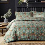 Queen Size Boho Farmhouse Comforter Set, 3 Pieces