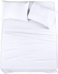 Utopia Bedding Queen Sheet Set – 4 Pieces White