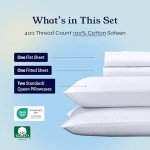 California Design Den Cotton Queen Bed Set - White