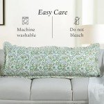 Agate Green Cotton Ruffle Sham Cover 20x54 Inch