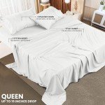 Utopia Bedding Queen Sheet Set – 4 Pieces White