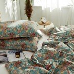 Queen Size Boho Farmhouse Comforter Set, 3 Pieces