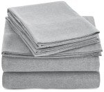 Light Gray Cotton Jersey Bed Sheet Set - Queen