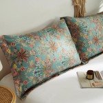 Queen Size Boho Farmhouse Comforter Set, 3 Pieces