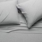 Light Gray Cotton Jersey Bed Sheet Set - Queen