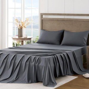 Ultra Soft Queen Sheet Set - Dark Grey