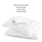 Bedsure Queen Cooling Sheet Set - White