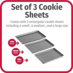 Carbon Steel Nonstick Baking Sheet Set, 3 Pack