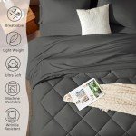 Dark Grey 7-Piece Comforter Set for Queen