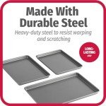Carbon Steel Nonstick Baking Sheet Set, 3 Pack