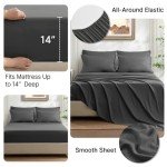 Dark Grey 7-Piece Comforter Set for Queen
