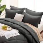 Dark Grey 7-Piece Comforter Set for Queen