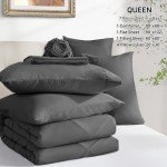 Dark Grey 7-Piece Comforter Set for Queen