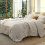 Beige King Size Comforter Set - 3 Pieces