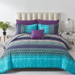Boho 8-Piece Queen Comforter Set in Aqua