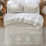Beige King Size Comforter Set - 3 Pieces