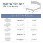 Sasttie 7-Piece Queen Comforter Set in Grey