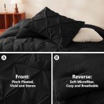 CozyLux 7-Piece Queen Comforter Set - Black