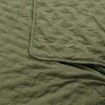 Green King Size Quilt Bedding Set with Shams