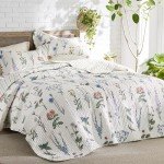 Bedsure Queen Floral Reversible Quilt Set