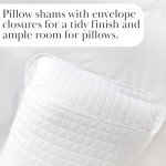Bright White King Quilt Set with 2 Shams