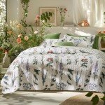 Bedsure Queen Floral Reversible Quilt Set