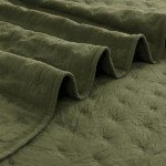 Green King Size Quilt Bedding Set with Shams