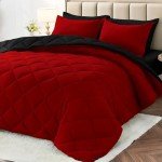 MUXHOMO 7-Piece Reversible Queen Comforter Set