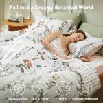 Bedsure Queen Comforter Set – Floral 3-Piece Bedding