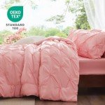 Pink Boho Pintuck Queen Comforter Set - 3 Pieces