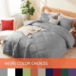 YOOHU Gray Queen Comforter Set with Pillowcases