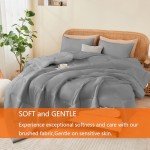 YOOHU Gray Queen Comforter Set with Pillowcases