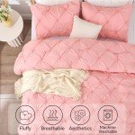 Pink Boho Pintuck Queen Comforter Set - 3 Pieces