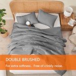 YOOHU Gray Queen Comforter Set with Pillowcases