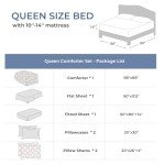 Sasttie Queen 7-Piece Pintuck Bed Set, Beige