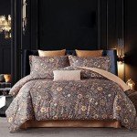 Boho Floral King Duvet Cover Set with Pillowcases