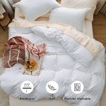 Bedsure Soft White Queen Duvet Cover Set