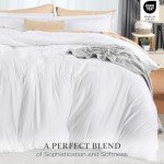 Queen Duvet Cover Set - 3 Piece, White