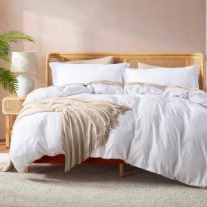 Soft White King Duvet Cover Set - 3 Pieces