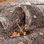 Boho Floral King Duvet Cover Set with Pillowcases