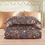 Boho Floral King Duvet Cover Set with Pillowcases