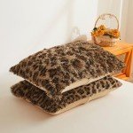 Cheetah Print Faux Fur Bedding Set, 3 Pieces