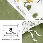 Floral Queen Duvet Cover Set - 100% Cotton