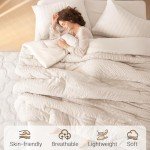 Beige 7-Piece Queen Comforter Bed Set