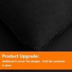 TAIMIT Twin Comforter Set - 5 Pieces, Black