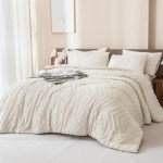 Beige Boho Queen Comforter Set - 3 Pieces