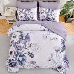 Elegant Floral Queen Bed Set - 7 Pieces
